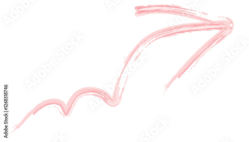 赤色のホップステップジャンプ矢印水彩5