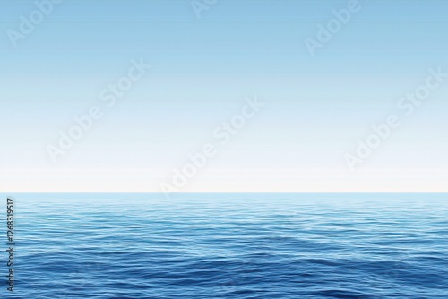 Wallpaper Mural Serene Blue Ocean Horizon Under Clear Sky with Calm Water Surface Torontodigital.ca
