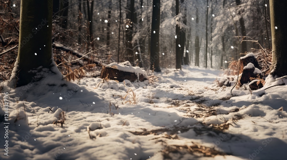 A detailed close-up of snow-covered ground showcases the soft texture and untouched surface of fresh snowfall, revealing delicate natural patterns formed by wind and temperature changes in a quiet A detailed close-up of snow-covered ground showcases the soft texture and untouched surface of fresh snowfall, revealing delicate natural patterns formed by wind and temperature changes in a quiet