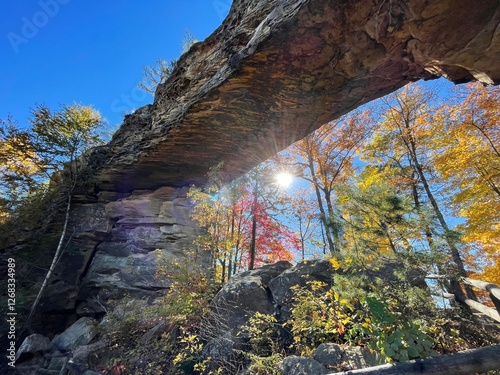 natural bridge in fall