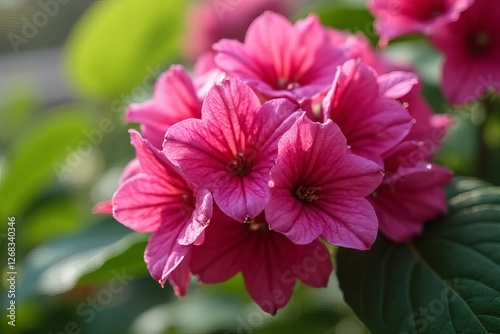 Close-up of Vibrant Pink Flowers in Bloom