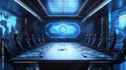 Wallpaper Mural executives hands gesture towards AI ethics displays, representing ethical AI policymaking. Torontodigital.ca