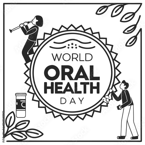 WORLD ORAL HEALTH DAY silhouette vector