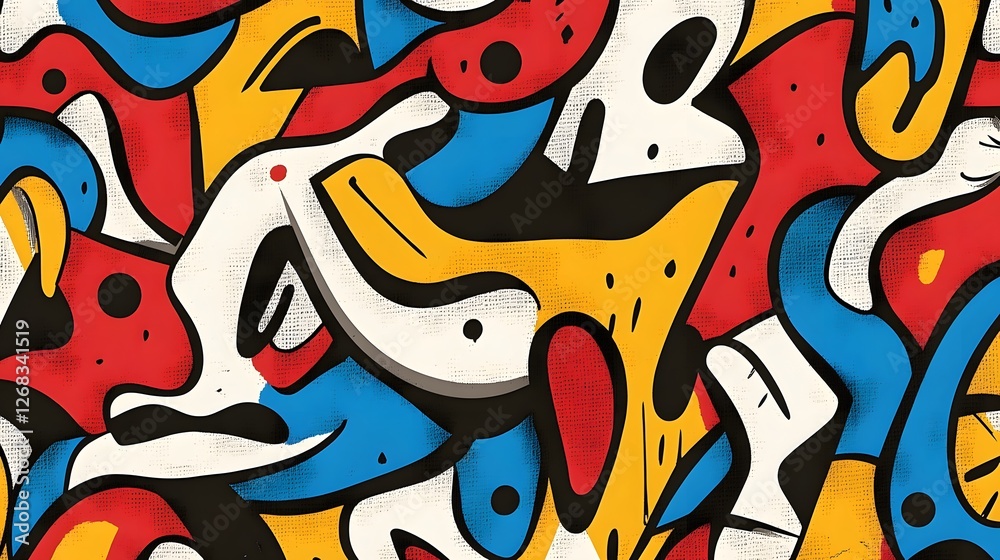 Colorful Abstract Background with Vibrant Shapes and Patterns Colorful Abstract Background with Vibrant Shapes and Patterns