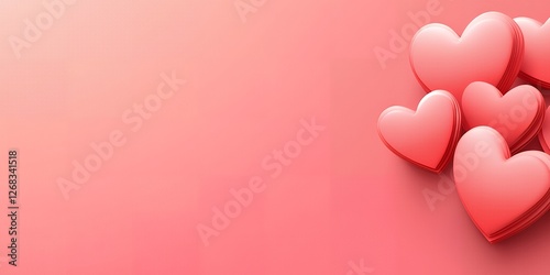Romantic Coral Hearts Background Valentine s Day Love Wedding Anniversary Design