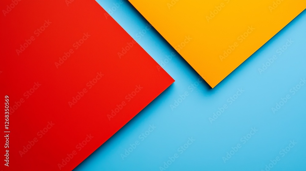 Colorful geometric shapes on blue background abstract art modern design creative environment aesthetic view visual concepts Colorful geometric shapes on blue background abstract art modern design creative environment aesthetic view visual concepts