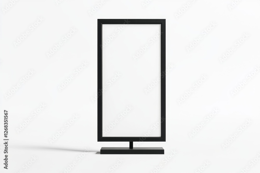 Blank vertical sign, studio, white background, mockup Blank vertical sign, studio, white background, mockup