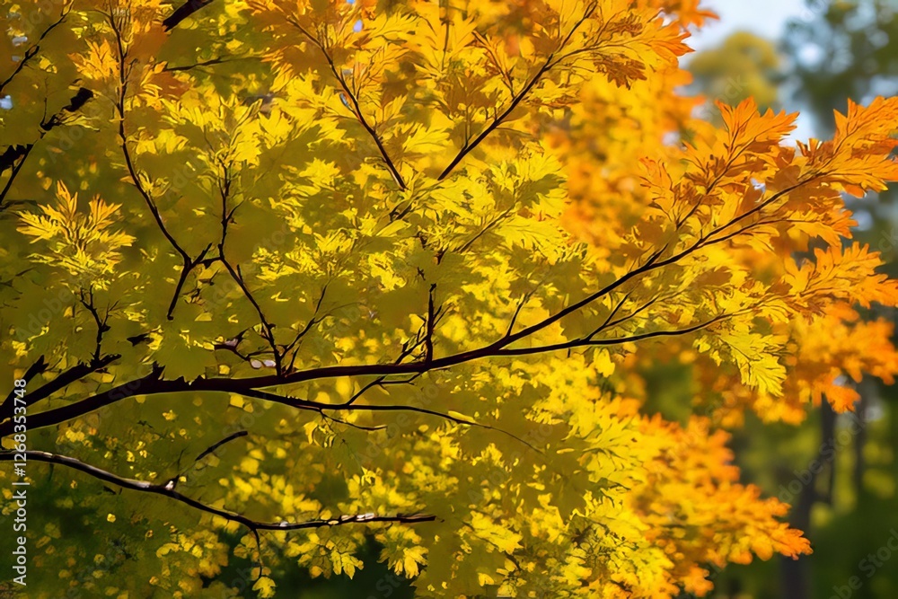 Vibrant Autumn Leaves of a Maple Tree in Fall Colors Vibrant Autumn Leaves of a Maple Tree in Fall Colors