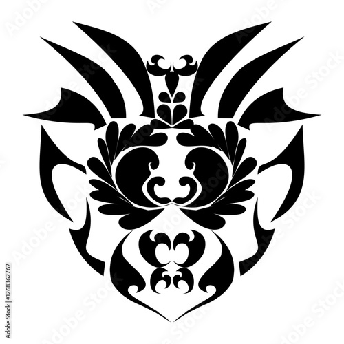 Elegant Tribal Floral Mask Design