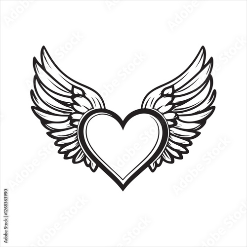 heart with wings Vector 