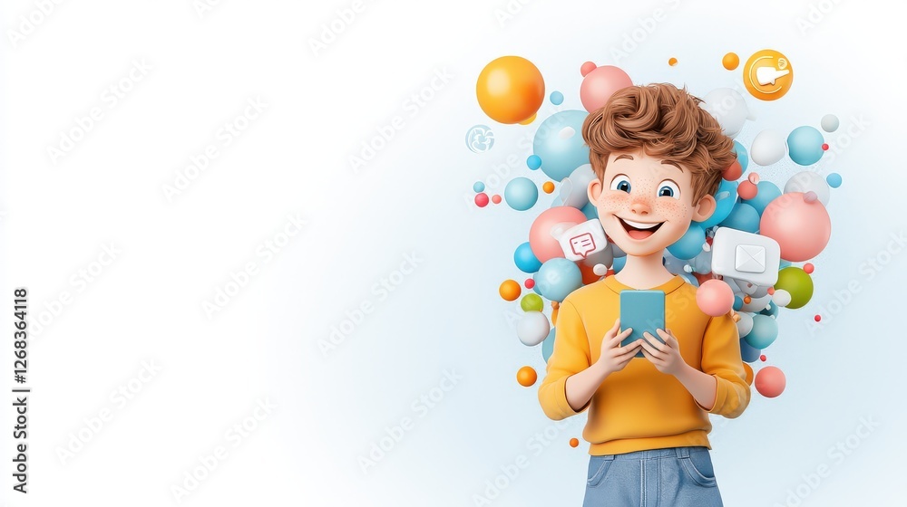 A happy young woman enjoying a digital detox, sitting on a soft cushion with a warm cup of tea, her phone placed far away with a A happy young woman enjoying a digital detox, sitting on a soft cushion with a warm cup of tea, her phone placed far away with a