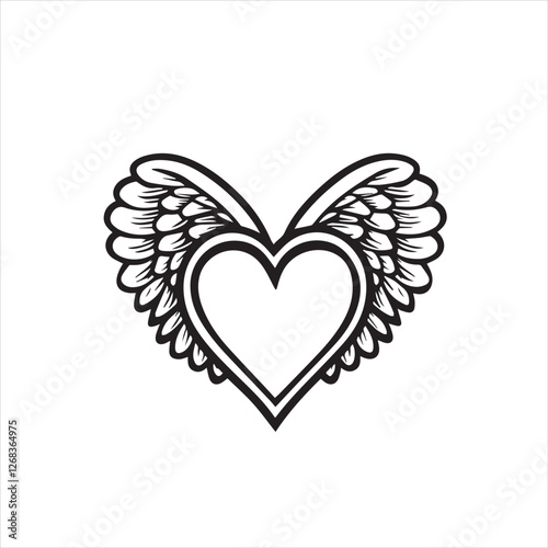 heart with wings Vector 