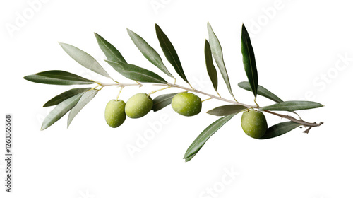 Wallpaper Mural Olive branch with green olives growing on transparent background Torontodigital.ca