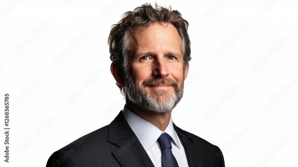 Confident businessman, professional portrait of a bearded man in suit Confident businessman, professional portrait of a bearded man in suit