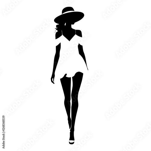 A fashion silhouette. PNG and Vector 