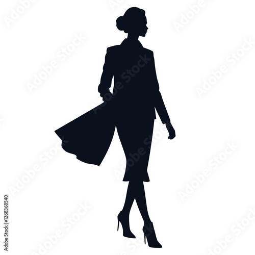 A fashion silhouette. PNG and Vector 