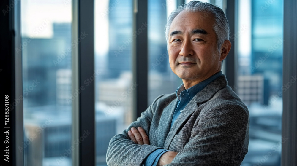腕を組むビジネスマン 腕を組むビジネスマン