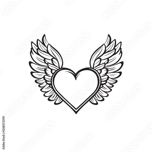 heart with wings Vector 