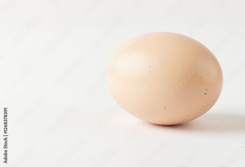 Large Brown Egg on White Background Large Brown Egg on White Background
