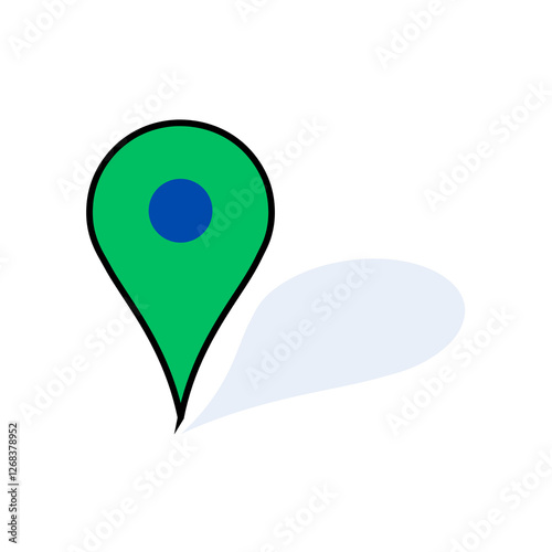 Location icon or location pin with transparent background 
