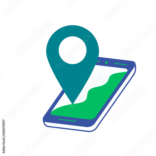 Location icon or location pin with transparent background 