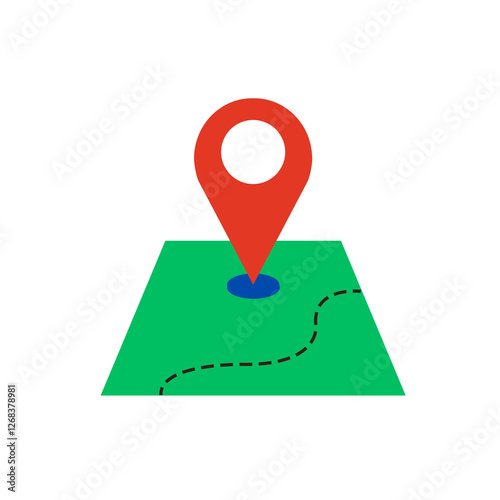 Location icon or location pin with transparent background 
