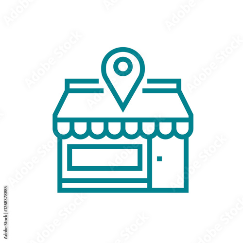 Location icon or location pin with transparent background 