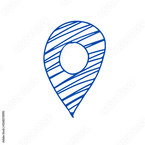 Location icon or location pin with transparent background 