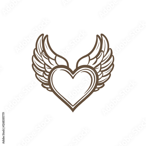 heart with wings Vector 