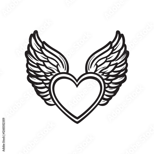 heart with wings Vector 