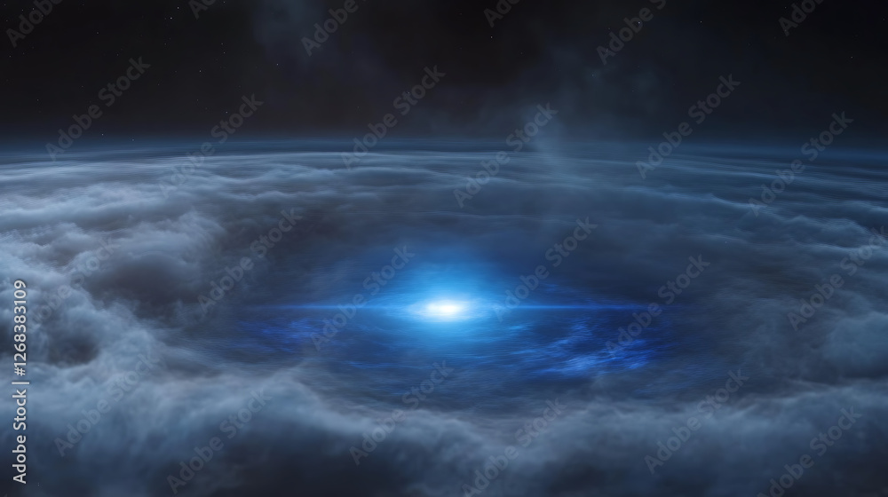 Fototapeta premium Ethereal Sky Portal Celestial Gateway Among Clouds Fantasy Realm Visionary Art Dreamlike Universe