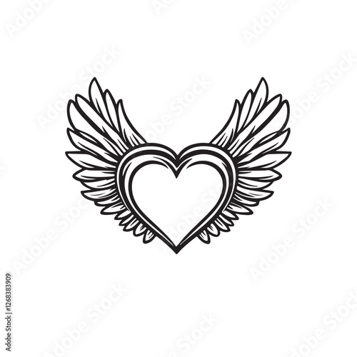 heart with wings Vector 