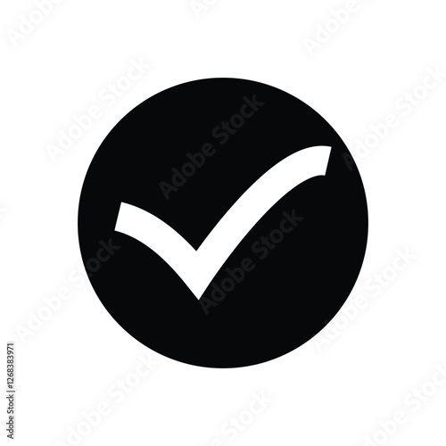 check mark and tick mark icon set. accept approved icon. vector illustration.