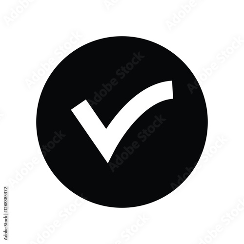 check mark and tick mark icon set. accept approved icon. vector illustration.