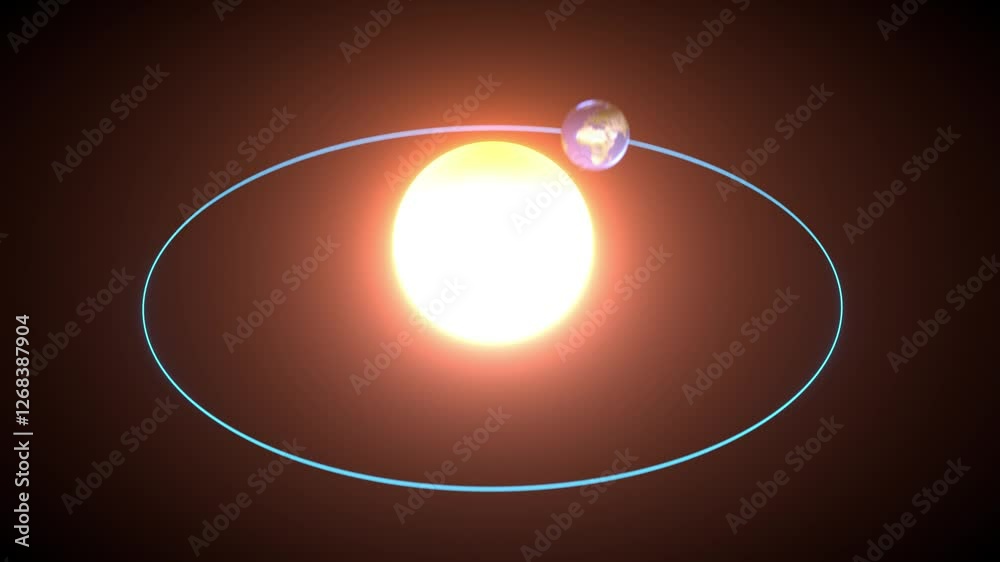 Exploring Earths Elliptical Orbit Around Sun Heliocentric Journey Through Solar Systems Celestial Path in Astronomy and Space Science
