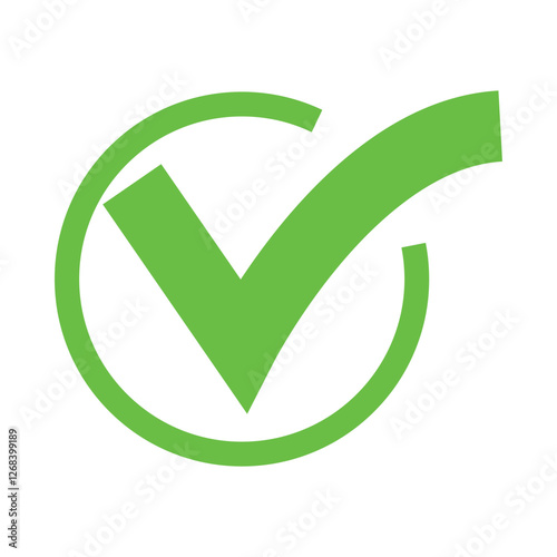 check mark and tick mark icon set. accept approved icon. vector illustration.