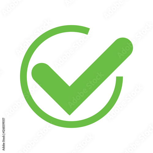 check mark and tick mark icon set. accept approved icon. vector illustration.