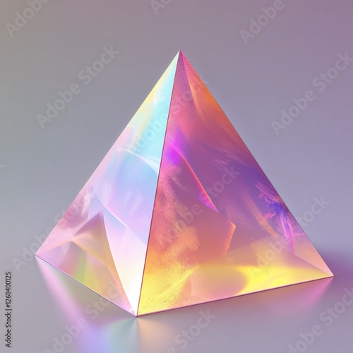 A Luminous Pyramid of Shifting Colors: Transparent Surfaces Reflect Hues of Gold, Pink, and Purple, Creating a Mesmerizing Play of Light and Form in the Bhakkar Afternoon.






