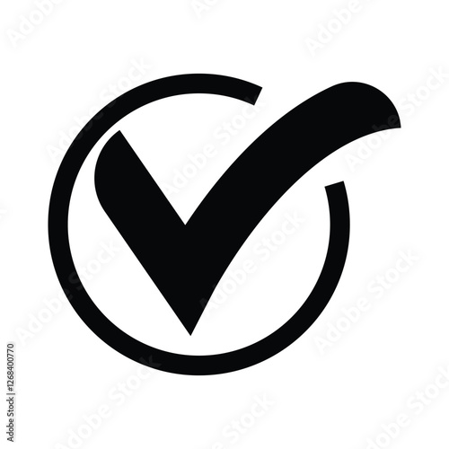 check mark and tick mark icon set. accept approved icon. vector illustration.