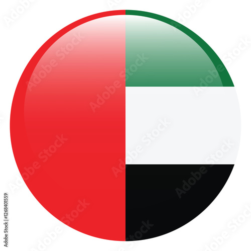 Free Download United Arab Emirates flag. United Arab Emirates circle flag logo icon computer vector illustration design - GFXLoad