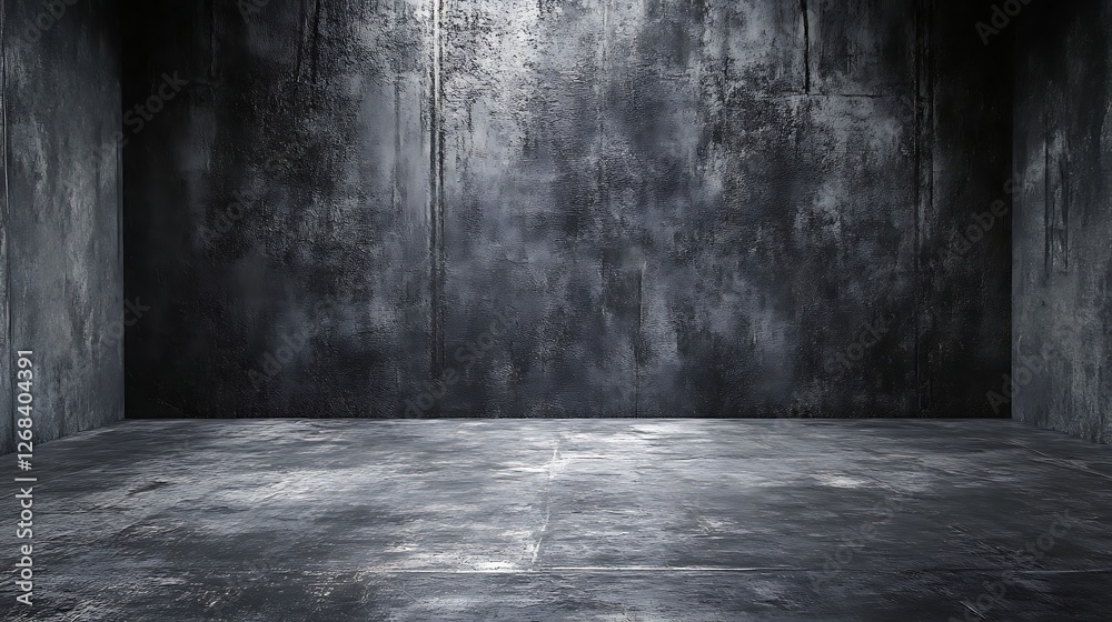 Dark Empty room with concrete wall Dark Empty room with concrete wall