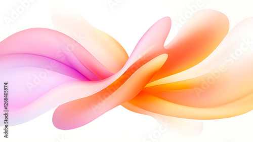 Gradient Waves Abstract Colorful Flowing Shapes Background Illustration Seventy Five Characters Art photo