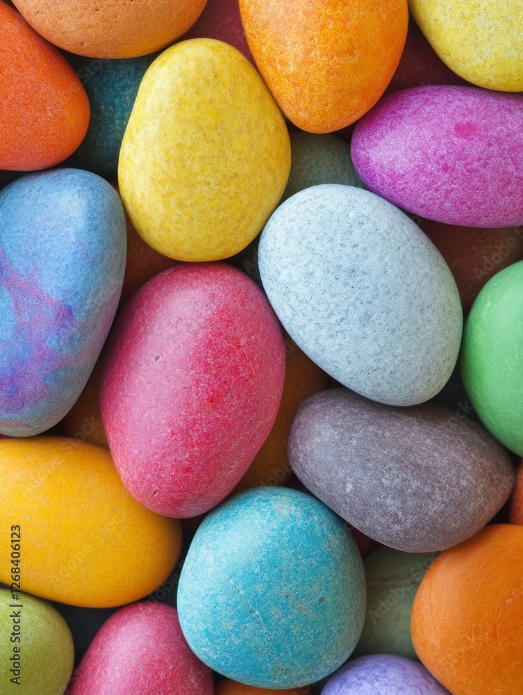 Colorful pebbles and rocks background, top view. Background of colorful stones. Shallow depth of field. High resolution. Colorful pebbles and rocks background, top view. Background of colorful stones. Shallow depth of field. High resolution.