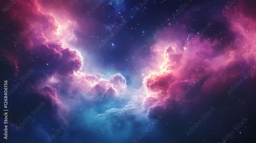Enigmatic cosmos: abstract background with amazing space clouds and cosmic aura. Galactic Mosaic Skies. Illustration Enigmatic cosmos: abstract background with amazing space clouds and cosmic aura. Galactic Mosaic Skies. Illustration