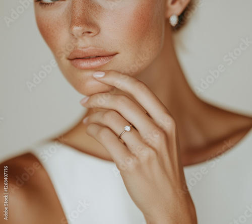 elegant blonde chic bridal white summer bronzer bronzed tanned makeup minimal classic old money style pink pale milky glazed doughnut manicure jewellery engagement classy timeless expensive luxury