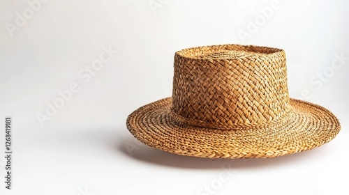 Woven bamboo and seagrass basket decorative handmade basketwork artisan workshop natural environment close-up view