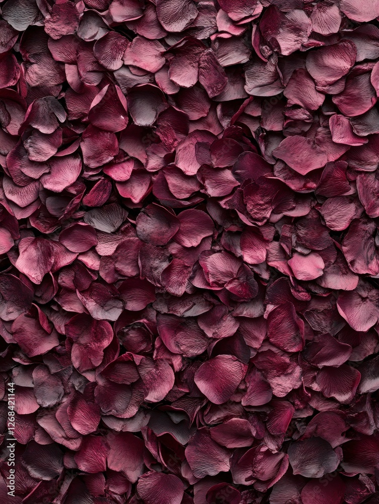 A background of burgundy rose petals, spread out on the floor. The texture is rich and detailed with soft edges between each petal, giving an impression of depth and richness A background of burgundy rose petals, spread out on the floor. The texture is rich and detailed with soft edges between each petal, giving an impression of depth and richness
