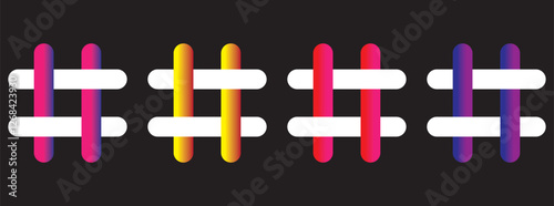 Hashtag icon. Hashtag symbol design from Social Media