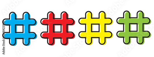 Hashtag icon vector. hashtag sign and symbol