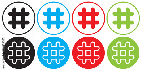 Hashtag icon vector. hashtag sign and symbol